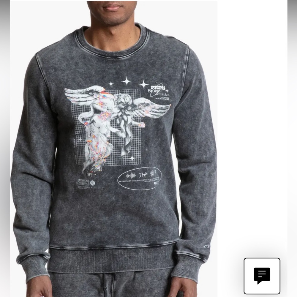 PRPS Mens Elmer Crewneck Sweatshirt, size S
